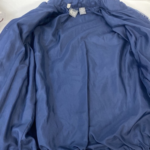 Vintage MODI Pure Silk USA Themed Jacket Pockets Large - Picture 9 of 13